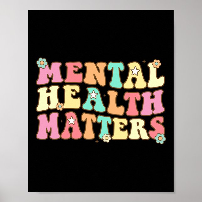 Poster Problemas de Saúde Mental Doença do Cérebro Humano (Frente)