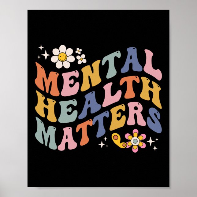 Poster Problemas de Saúde Mental Doença do Cérebro Humano (Frente)