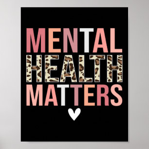 Poster Problemas de saúde mental Mensagem de consciência