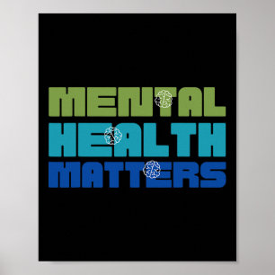 Poster Problemas De Saúde Mental Verde Para Saúde Mental