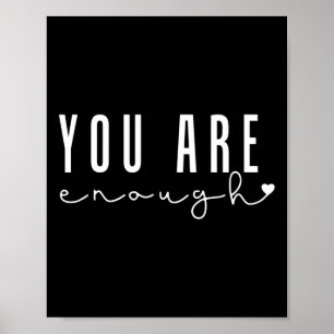 Poster Problemas de Saúde Mental Você É Suficiente Amor P