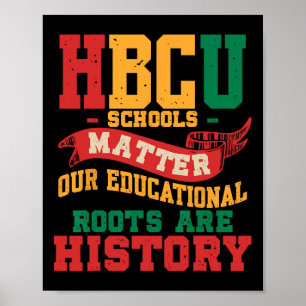 Poster Problemas Escolares da Faculdade Negra Hbcu Afro-A