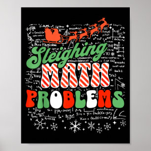 Poster Problemas Matemáticos de Trenó Retro Professor de