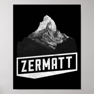 Poster Problemhorn Zermatt Suíça Férias de Esqui Mou