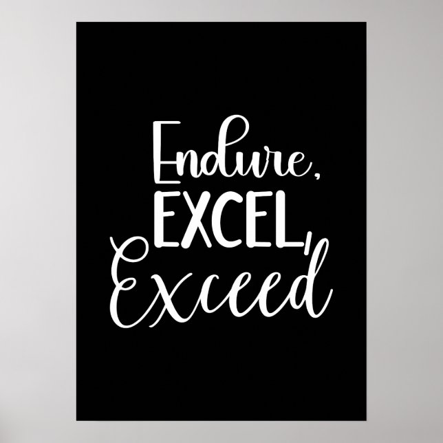 Poster Procedimento, Excel - Hustle, Gym, Motivação de Su (Frente)
