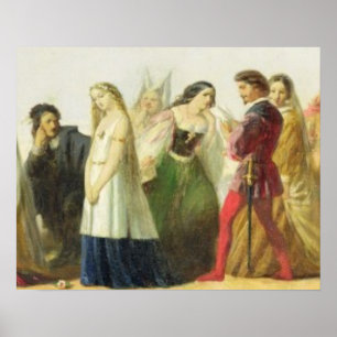Póster Procession of characters from Shakespeare (oil on