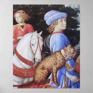 Póster Procession of Magus Melchior,Horse Riders,Wild Cat