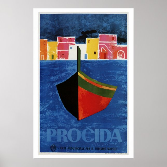 Póster Procida Nápoles Itália — Anúncio retrorviagens vin (Frente)