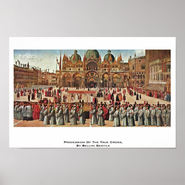 Póster Procissão Da Verdadeira Cruz, Por Bellini Gentile (Frente)