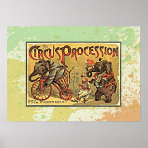 Póster Procissão de Circo Vintage