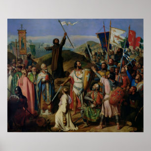 Póster Procissão dos cruzados em torno de Jerusalem