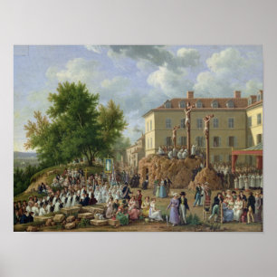 Póster Procissão religiosa a Mont Valerien, 1819
