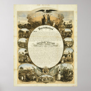 Póster Proclamação da emancipação por L. Lipman
