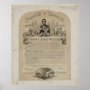Póster Proclamação de Emancipação B B Russell & Co (1868)