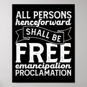Poster Proclamação de Emancipação de Abraham Lincoln June