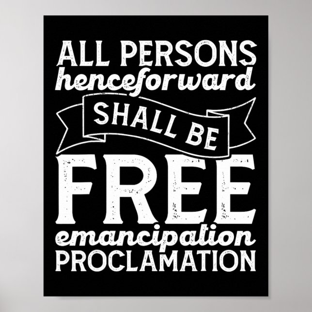 Poster Proclamação de Emancipação de Abraham Lincoln June (Frente)