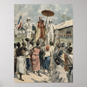 Poster Proclamação do rei novo de Dahomey