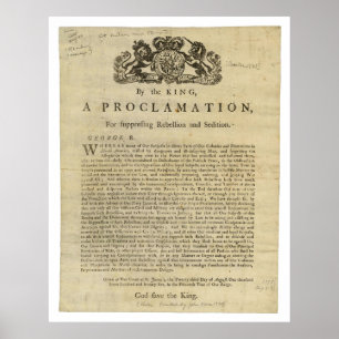 Poster Proclamation for Suppressing Rebellion & Sedition