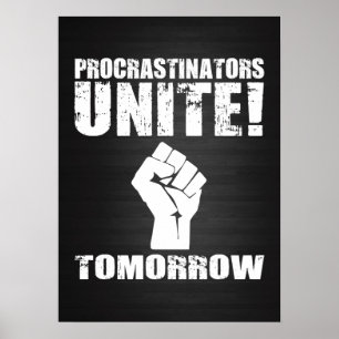 Póster Procrastinadores Se Unem Amanhã
