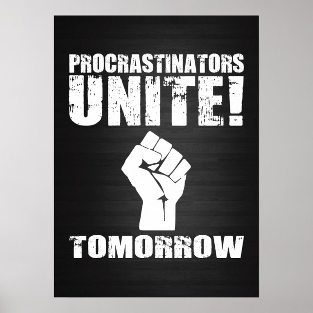 Póster Procrastinadores Se Unem Amanhã (Frente)