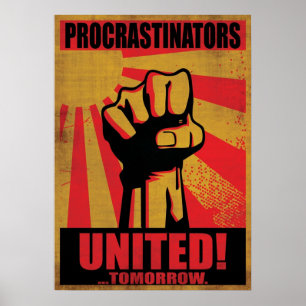 POSTER PROCRASTINATÁRIOS UNIDOS AMANHÃ