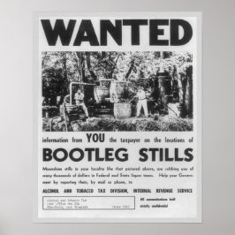 Poster Procurado: Destilarias Clandestinas, 1949. Vintage