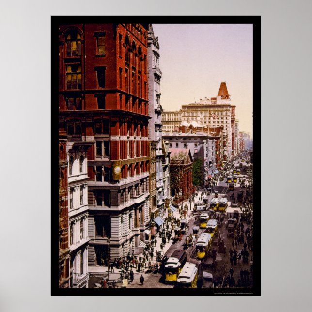 Póster Procurando a Broadway em Nova Iorque 1900 (Frente)