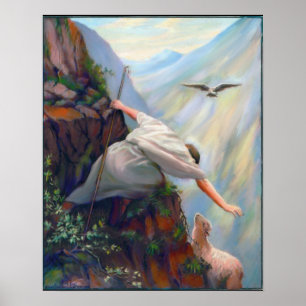 Póster Procurando a pintura dos carneiros em canvas