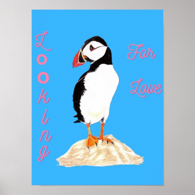 Poster Procurando algum amor Puffin (Frente)