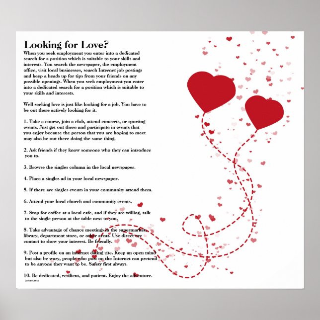 Poster Procurando Por Amor (Frente)