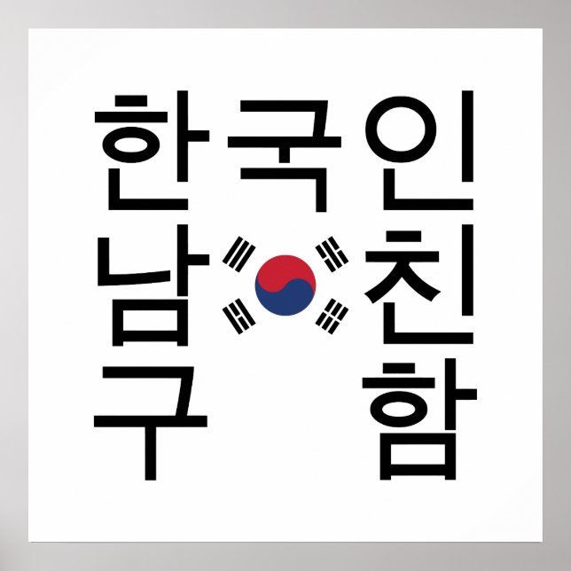 Poster Procurando um 한 coreano 국 인 남 친 구 함 (Frente)