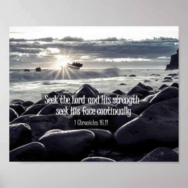 Póster Procure o Senhor Bíblia Verse (Frente)