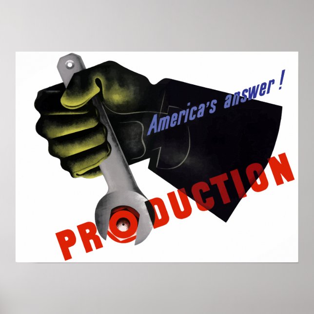 Póster Produção da Segunda Guerra Mundial (Frente)