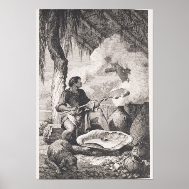 Póster Produção de borracha na Índia (Frente)