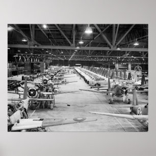 Póster Produção em Massa WW2, 1943