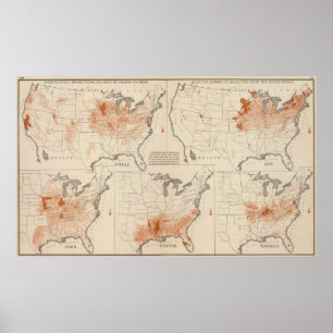 Poster Produções agrícolas nos E.U.