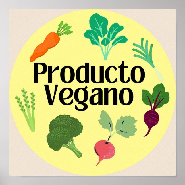 Poster producto vegano (Frente)