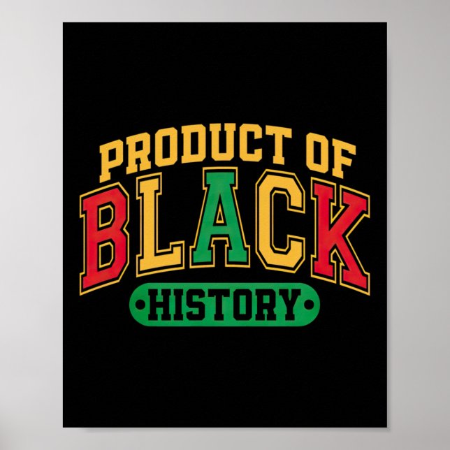 Poster Produto Do Pau Do Mês Do Histórico Preto (Frente)