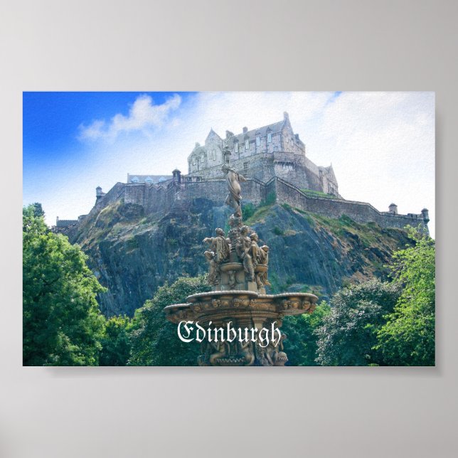 Poster Produto Personalizado do Castelo Edinburgh (Frente)