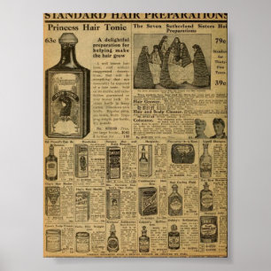 Póster Produtos do estilo Vintage Hair