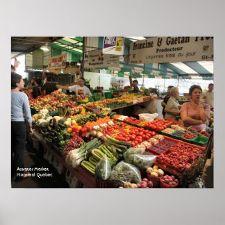 Póster Produtos frescos - Mercado Atwater Montreal Quebec