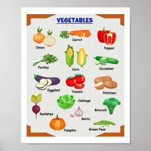 Poster Produtos hortícolas frescos