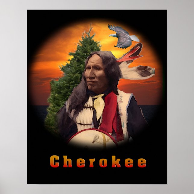 Poster Produtos indianos Cherokee (Frente)