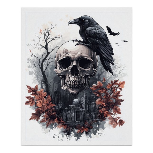 Póster Profecia da Caveira e do Corvo (Frente)