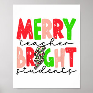 Poster Professor Alegre Retro Alunos Brilhantes Natal Div