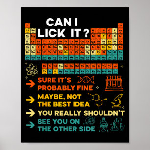 Poster Professor Aluno Ciência Engraçado Posso Lamber Per