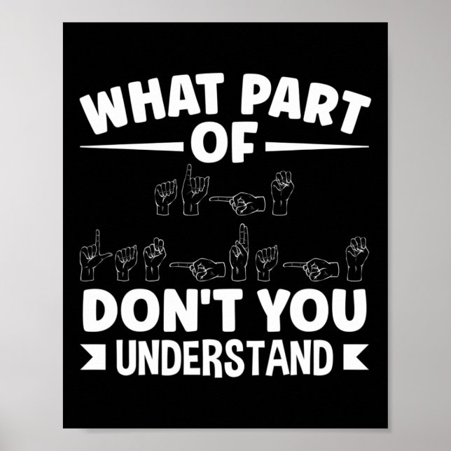 Poster Professor ASL ASL Alphabet Pu (Frente)