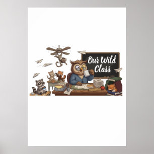 Poster Professor Coruja Divertido Caos - Animais Capricho