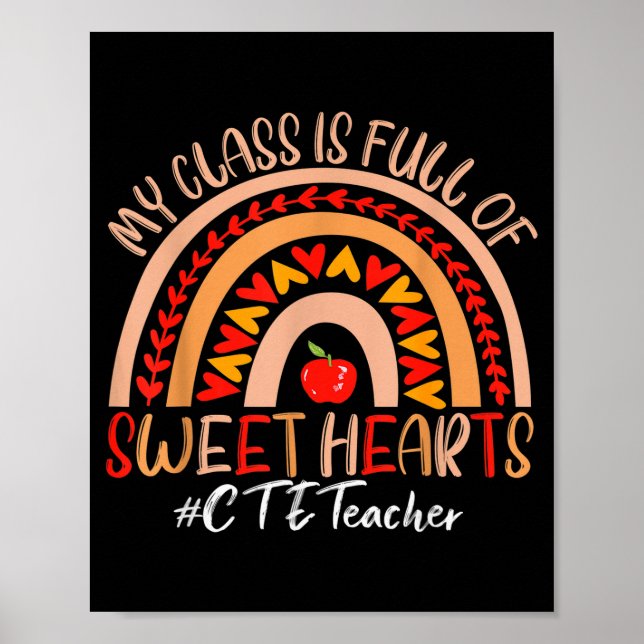 Poster Professor Cte Minha Turma Está Cheia De Corações D (Frente)