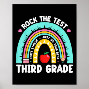 Poster Professor de 3º grau Rock no Dia de Teste Terceiro
